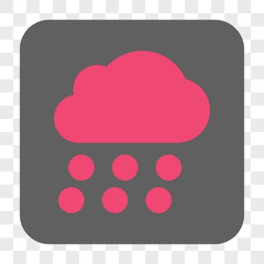 Yağmur bulutu yuvarlak kare düğme