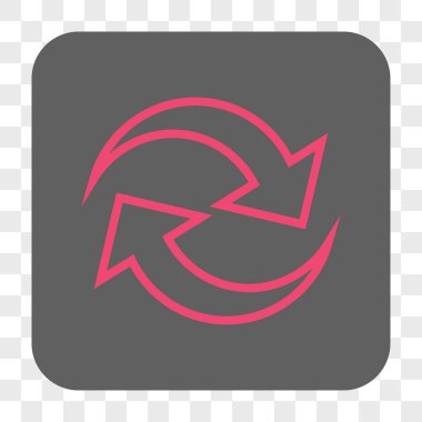 Yenile okları yuvarlak kare düğmesi