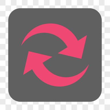 Yenile okları yuvarlak kare düğmesi