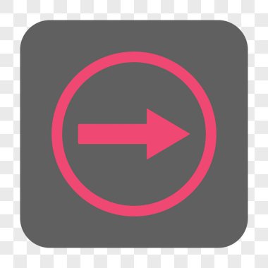 Sağ yuvarlak ok yuvarlak kare düğme