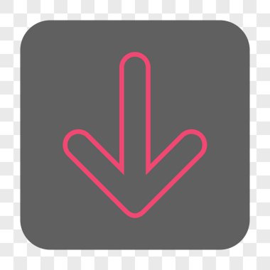 Yuvarlatılmış Kare düğme aşağı yönlü ok