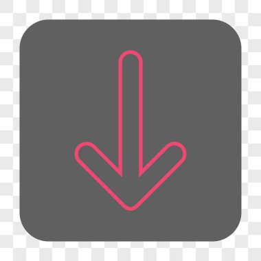 Yuvarlatılmış Kare düğme aşağı yönlü ok