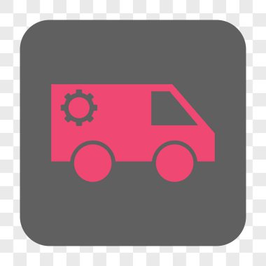 Hizmet araba yuvarlak kare düğme