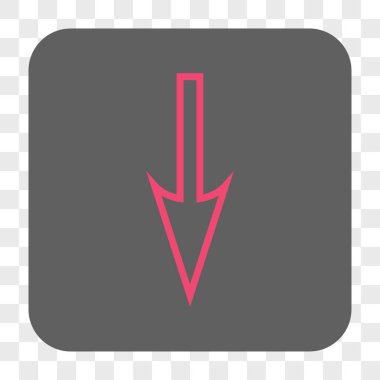 Yuvarlatılmış Kare düğme aşağı ok keskin