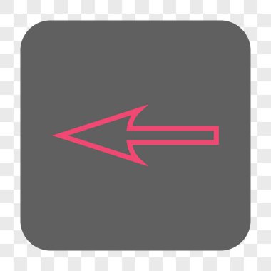 Keskin ok sol yuvarlak kare düğme