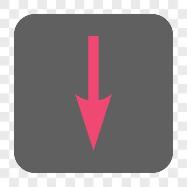 Yuvarlatılmış Kare düğme aşağı ok keskin