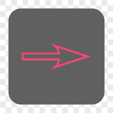 Keskin ok sağ yuvarlak kare düğme