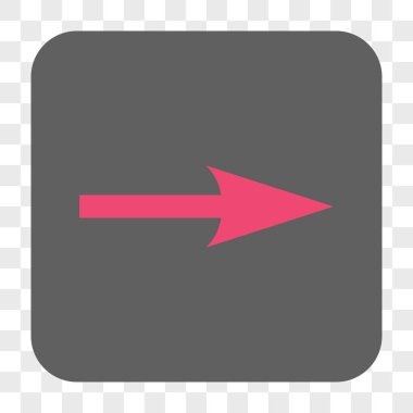 Keskin ok sağ yuvarlak kare düğme