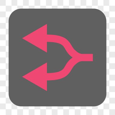 Split oklar sola yuvarlak kare düğme