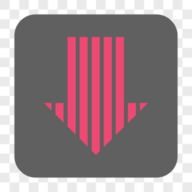 Yuvarlatılmış Kare düğme aşağı çizgili ok