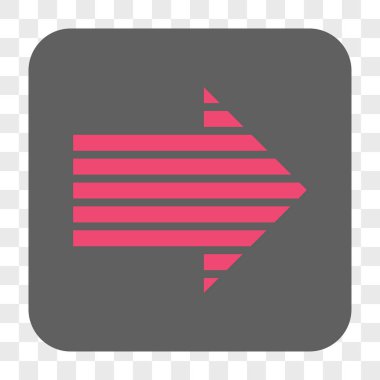 Şerit ok sağ yuvarlak kare düğme