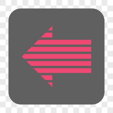 Şerit ok sol yuvarlak kare düğme