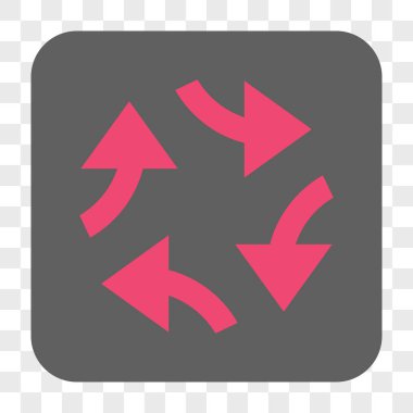 Girdap okları yuvarlak kare düğme