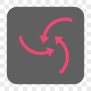 Girdap okları yuvarlak kare düğme