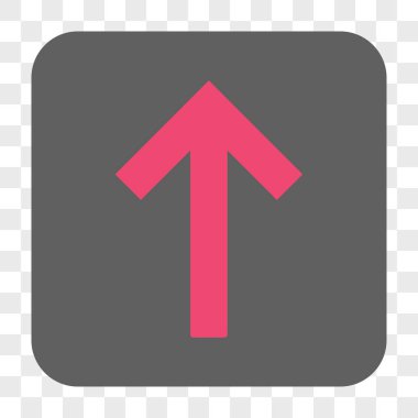 Yukarı ok yuvarlak kare düğme