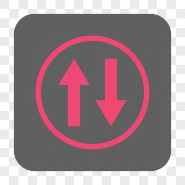 Dikey Çevir okları yuvarlak kare düğme