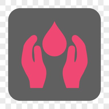 Su bakımı yuvarlak kare düğme