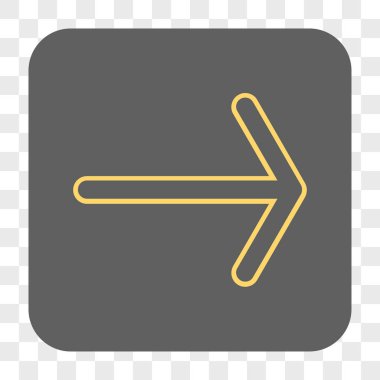 Ok sağ yuvarlak kare düğme