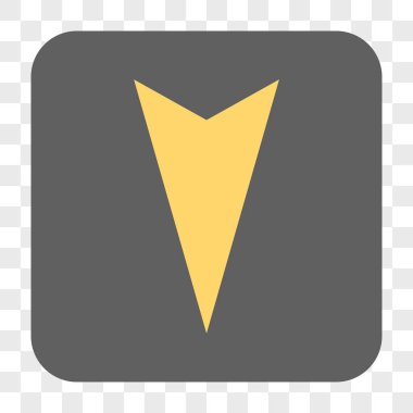 Ok ucu yuvarlatılmış kare düğmesini basılı