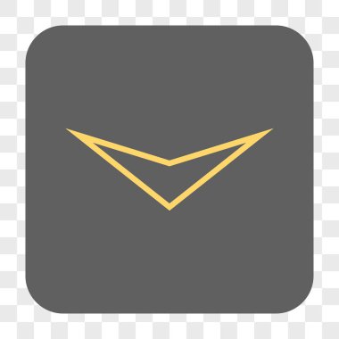 Ok ucu yuvarlatılmış kare düğmesini basılı