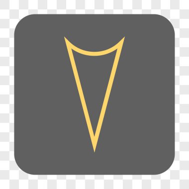 Ok ucu yuvarlatılmış kare düğmesini basılı