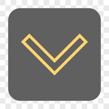 Ok ucu yuvarlatılmış kare düğmesini basılı