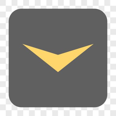 Ok ucu yuvarlatılmış kare düğmesini basılı