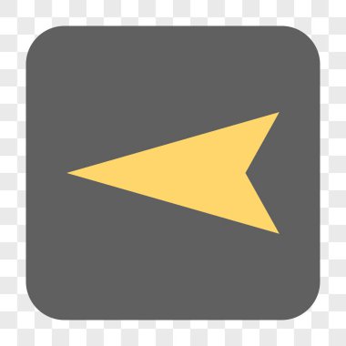 Ok ucu sol yuvarlak kare düğme