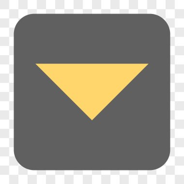 Ok ucu yuvarlatılmış kare düğmesini basılı