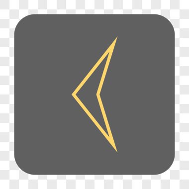 Ok ucu sol yuvarlak kare düğme