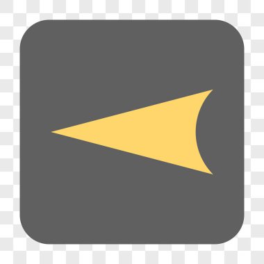 Ok ucu sol yuvarlak kare düğme