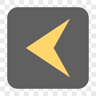 Ok ucu sol yuvarlak kare düğme