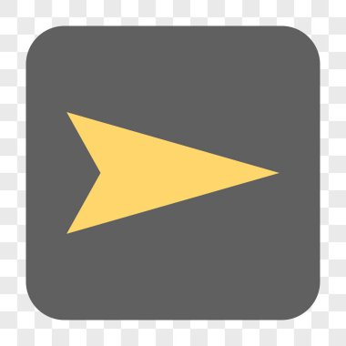 Ok ucu sağ yuvarlak kare düğme