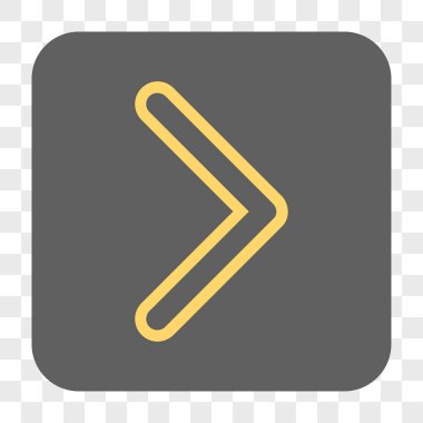 Ok ucu sağ yuvarlak kare düğme