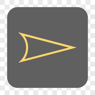 Ok ucu sağ yuvarlak kare düğme