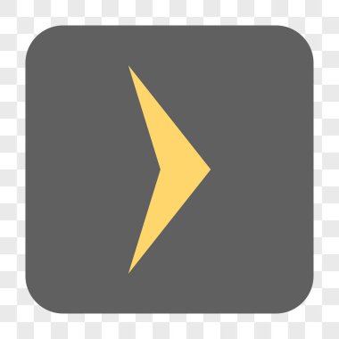 Ok ucu sağ yuvarlak kare düğme