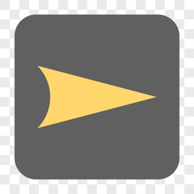 Ok ucu sağ yuvarlak kare düğme