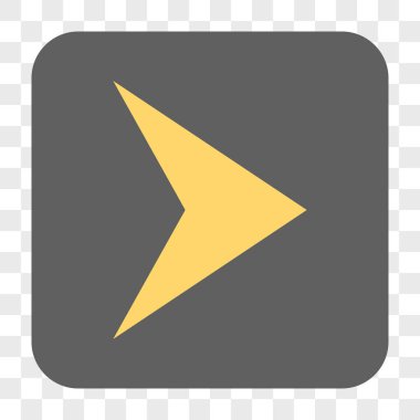 Ok ucu sağ yuvarlak kare düğme