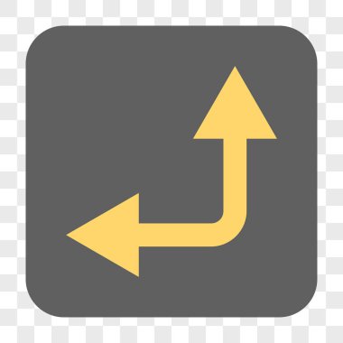 Bifurkasyon ok sol kadar kare düğme yuvarlak