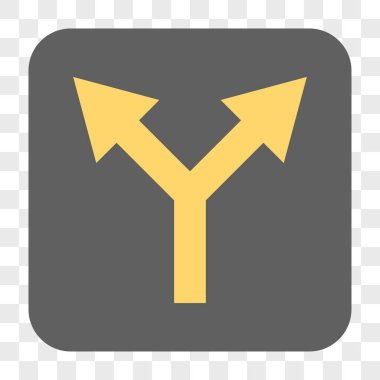 Yuvarlatılmış Kare düğmesini yukarı çatallanma ok