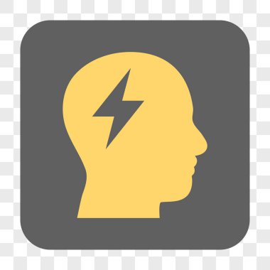 Beyin fırtınası yuvarlak kare düğme