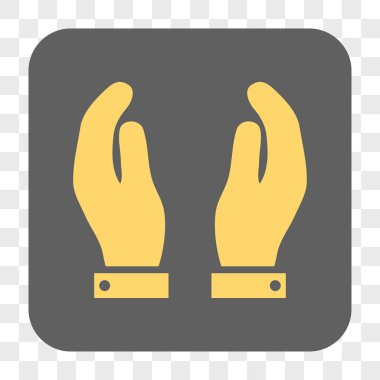 Eller yuvarlak kare düğme bakım