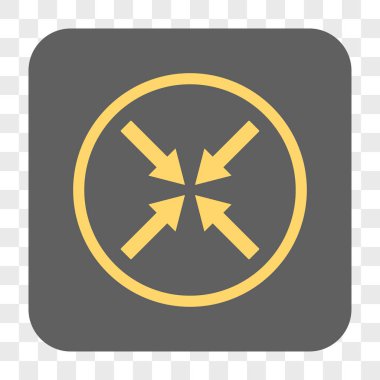 Merkezi okları yuvarlak kare düğme