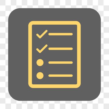 Denetim listesi sayfa yuvarlak kare düğme