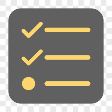 Denetim listesi yuvarlak kare düğme