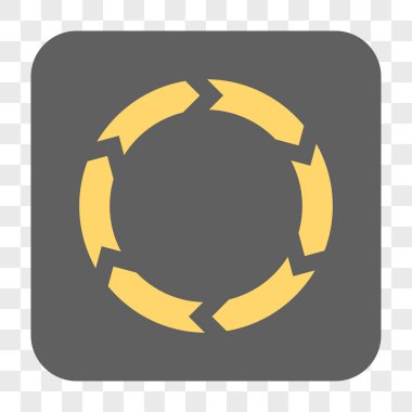 Dolaşım yuvarlak kare düğme