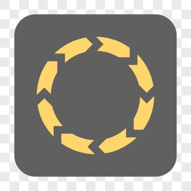 Dolaşım yuvarlak kare düğme