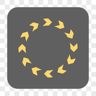 Dolaşım yuvarlak kare düğme