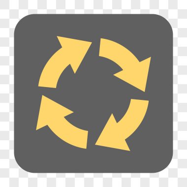 Dolaşım yuvarlak kare düğme