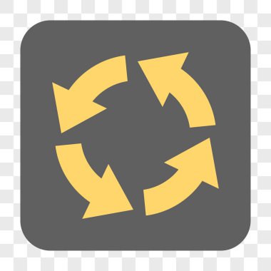 Dolaşım yuvarlak kare düğme